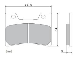Brzdové doštičky, NISSIN (semi-metalická zmes) 2 ks v balenie
