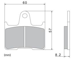 Brzdové doštičky, NISSIN (semi-metalická zmes) 2 ks v balenie