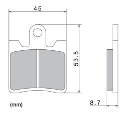 Brzdové doštičky, NISSIN (semi-metalická zmes) 2 ks v balenie