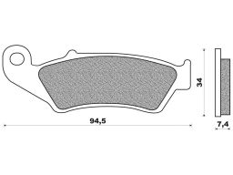 Brzdové doštičky (zmes OFF ROAD DIRT RACE SINTERED) NEWFREN (2 ks v balenie)