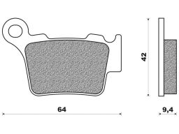 Brzdové doštičky (zmes OFF ROAD DIRT RACE SINTERED) NEWFREN (2 ks v balenie)