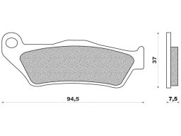 Brzdové doštičky (zmes OFF ROAD DIRT RACE SINTERED) NEWFREN (2 ks v balenie)
