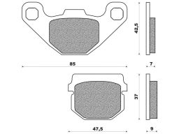 Brzdové doštičky (zmes OFF ROAD DIRT ORGANIC) NEWFREN (2 ks v balenie)