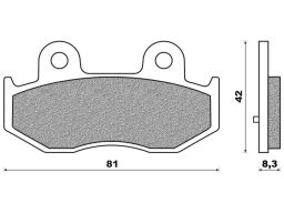 Brzdové doštičky (zmes SCOOTER ELITE SINTERED) NEWFREN (2 ks v balenie)