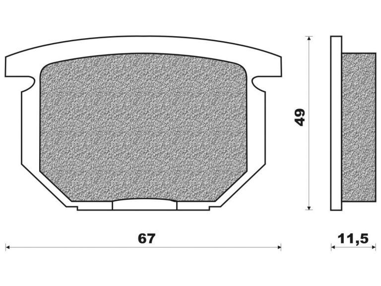 Brzdové doštičky (zmes ROAD TOURING SINTERED) NEWFREN (2 ks v balenie)