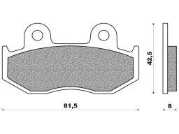 Brzdové doštičky (zmes OFF ROAD DIRT SINTERED) NEWFREN (2 ks v balenie)