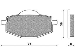 Brzdové doštičky (zmes OFF ROAD DIRT SINTERED) NEWFREN (2 ks v balenie)
