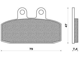 Brzdové doštičky (zmes SCOOTER ACTIVE ORGANIC) NEWFREN (2 ks v balenie)