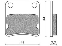 Brzdové doštičky (zmes SCOOTER ACTIVE ORGANIC) NEWFREN (2 ks v balenie)