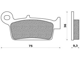 Brzdové doštičky (zmes SCOOTER ACTIVE ORGANIC) NEWFREN (2 ks v balenie)