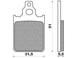 Brzdové doštičky (zmes SCOOTER ACTIVE ORGANIC) NEWFREN (2 ks v balenie)