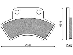 Brzdové doštičky (zmes OFF ROAD ATV SINTERED) NEWFREN (2 ks v balenie)