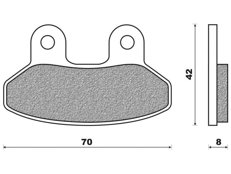 Brzdové doštičky (zmes SCOOTER ELITE ORGANIC) NEWFREN (2 ks v balenie)