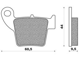 Brzdové doštičky (zmes OFF ROAD DIRT RACE SINTERED) NEWFREN (2 ks v balenie)