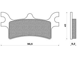 Brzdové doštičky (zmes OFF ROAD ATV SINTERED) NEWFREN (2 ks v balenie)