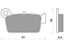 Brzdové doštičky (zmes OFF ROAD DIRT RACE SINTERED) NEWFREN (2 ks v balenie)