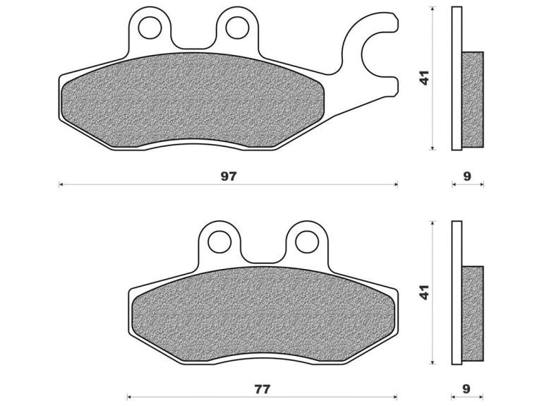 Brzdové doštičky (zmes SCOOTER ELITE ORGANIC) NEWFREN (2 ks v balenie)