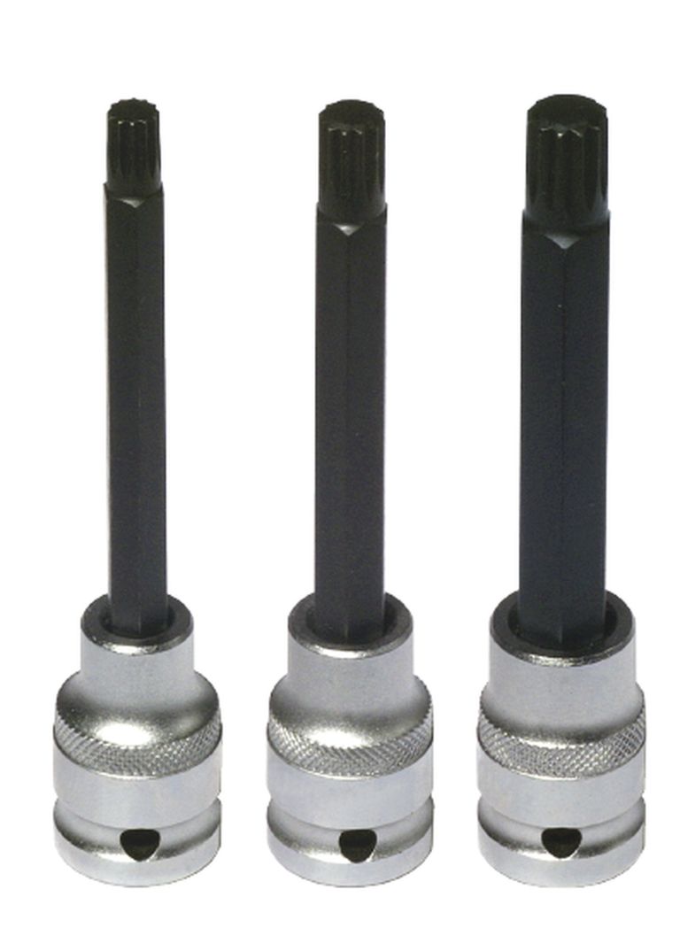 Sada dvanáctihraných (M8,M10,M12) prodloužených hlavic pre 1/2" ráčnu, BIKESERVICE