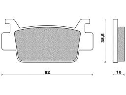 Brzdové doštičky (zmes OFF ROAD ATV SINTERED) NEWFREN (2 ks v balenie)