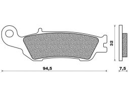 Brzdové doštičky (zmes OFF ROAD DIRT RACE SINTERED) NEWFREN (2 ks v balenie)