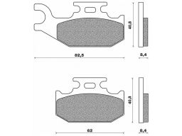 Brzdové doštičky (zmes OFF ROAD ATV SINTERED) NEWFREN (2 ks v balenie)