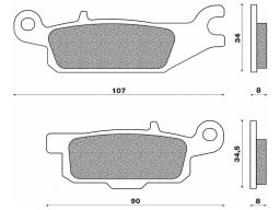 Brzdové doštičky (zmes OFF ROAD ATV SINTERED) NEWFREN (2 ks v balenie)