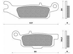 Brzdové doštičky (zmes OFF ROAD ATV SINTERED) NEWFREN (2 ks v balenie)