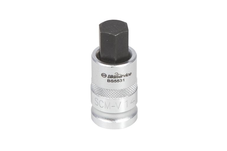 Nástavec na osi kolies (6-tich hrán, 14 mm) pre 1/2" ráčnu, BIKESERVICE