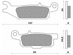 Brzdové doštičky (zmes OFF ROAD ATV SINTERED) NEWFREN (2 ks v balenie)