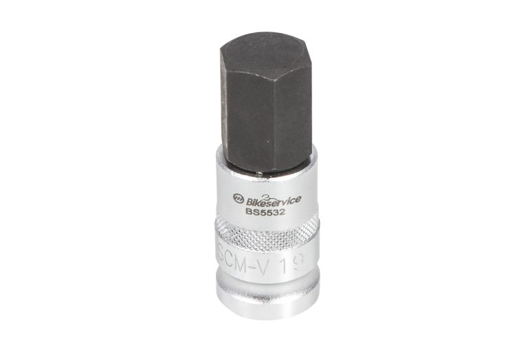 Nástavec na osi kolies (6-tich hrán, 19 mm) pre 1/2" ráčnu, BIKESERVICE