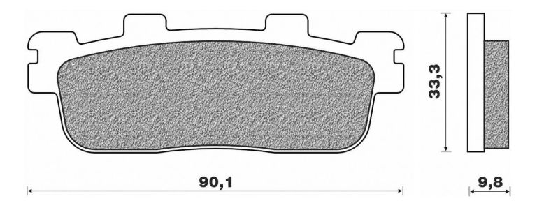 Brzdové doštičky, NEWFREN (zmes SCOOTER ELITE ORGANIC) 2 ks v balenie