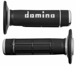 Gripy A020 (offroad) dĺžka 118 mm, DOMINO (čierno-šedé)