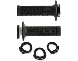 Gripy LOCK-ON D100 (offroad) dĺžka 125/130 mm (4 vačky), DOMINO (čierne)