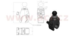 Malá svorka s ručním upínáním "Tough-Claw", priemer 15,9-38,1 mm, RAM Mounts