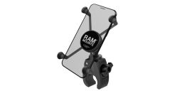 Kompletné sestava držiaku pre veľké mobilní telefóny X-Grip sa "Snap-Link Tough-Claw" upínaním na riadidlá, RAM Mounts