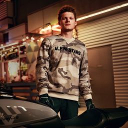 Bunda LEGIT CREW FLEECE, ALPINESTARS (svetle šedá camo)