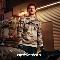 Bunda LEGIT CREW FLEECE, ALPINESTARS (svetle šedá camo)
