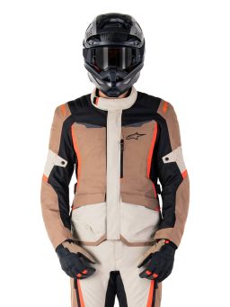 Bunda ST-1 WATERPROOF, ALPINESTARS (tmavá khaki/písková/černá/červená fluo) 2026