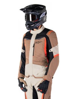 Bunda ST-1 WATERPROOF, ALPINESTARS (tmavá khaki/písková/černá/červená fluo) 2026