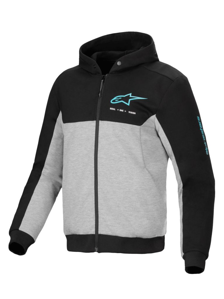 Bunda CHROME V2 Šport, ALPINESTARS (šedá/černá/tyrkysová) 2026