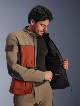 Bunda AMT-8 STRETCH DRYSTAR XF, ALPINESTARS (hnědá/oranžová/černá) 2026