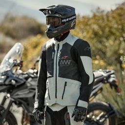 Bunda AMT 7 AIR, ALPINESTARS (svetle šedá/černá) 2026