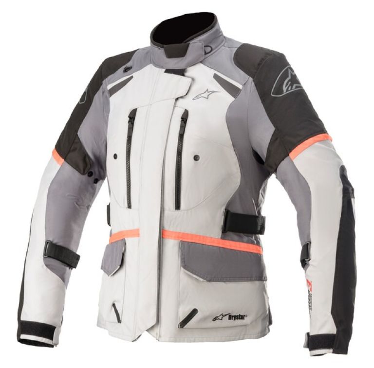 Bunda STELLA ANDES DRYSTAR, TECH-AIR 5 kompatibilný, ALPINESTARS, dámska (svetle šedá/tmavě šedá/černá/růžová fluo)