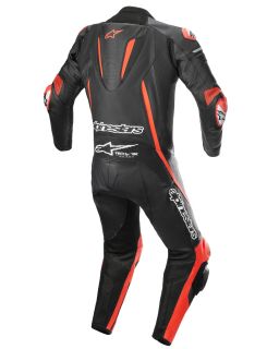 Jednodielna kombinéza FUSION, TECH-AIR kompatibilný, ALPINESTARS (černá/červená fluo)