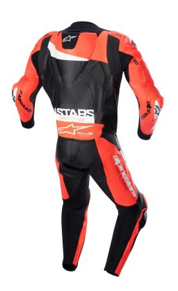 Jednodielna kombinéza GP PLUS 4, TECH-AIR kompatibilný, ALPINESTARS (černá/červená fluo/bílá)