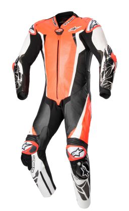 Jednodielna kombinéza RACING ABSOLUTE 2, TECH-AIR kompatibilný, ALPINESTARS (červená fluo/bílá/černá) 2026