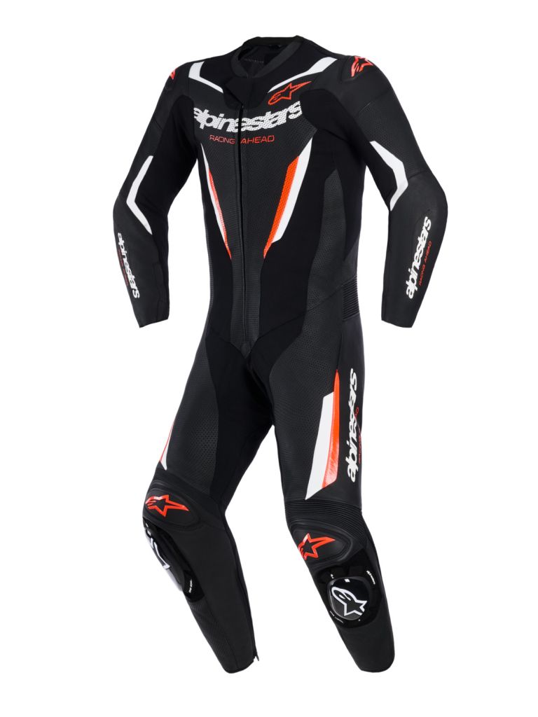 Jednodielna kombinéza GP FORCE V2, ALPINESTARS (černá/bílá/červená fluo) 2026