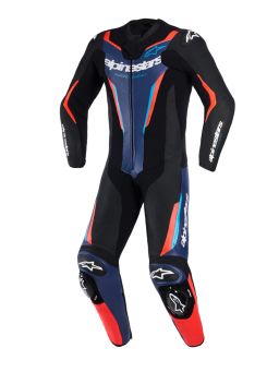 Jednodielna kombinéza GP FORCE V2, ALPINESTARS (černá/modrá/červená fluo) 2026