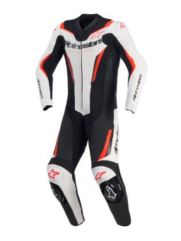 Jednodielna kombinéza GP FORCE V2, ALPINESTARS (bílá/černá/červená fluo) 2026