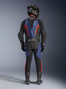 Jednodielna kombinéza GP FORCE V2, ALPINESTARS (černá/modrá/červená fluo) 2026